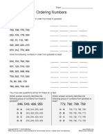 Ordering Numbers e