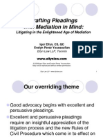 Drafting Pleadings With Mediation in Mind Litigating in the Enlightened Age of Mediation