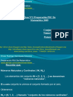 03 - Clase N°3 Preparación PSU De Matemática 2009 - Conjuntos Numéricos. Números Enteros y Potencialización