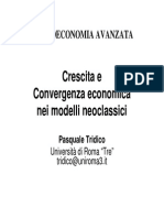 Crescita e Convergenza Economica Nei Modelli Neoclassici