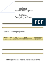 Classes and Objects Designing A Class