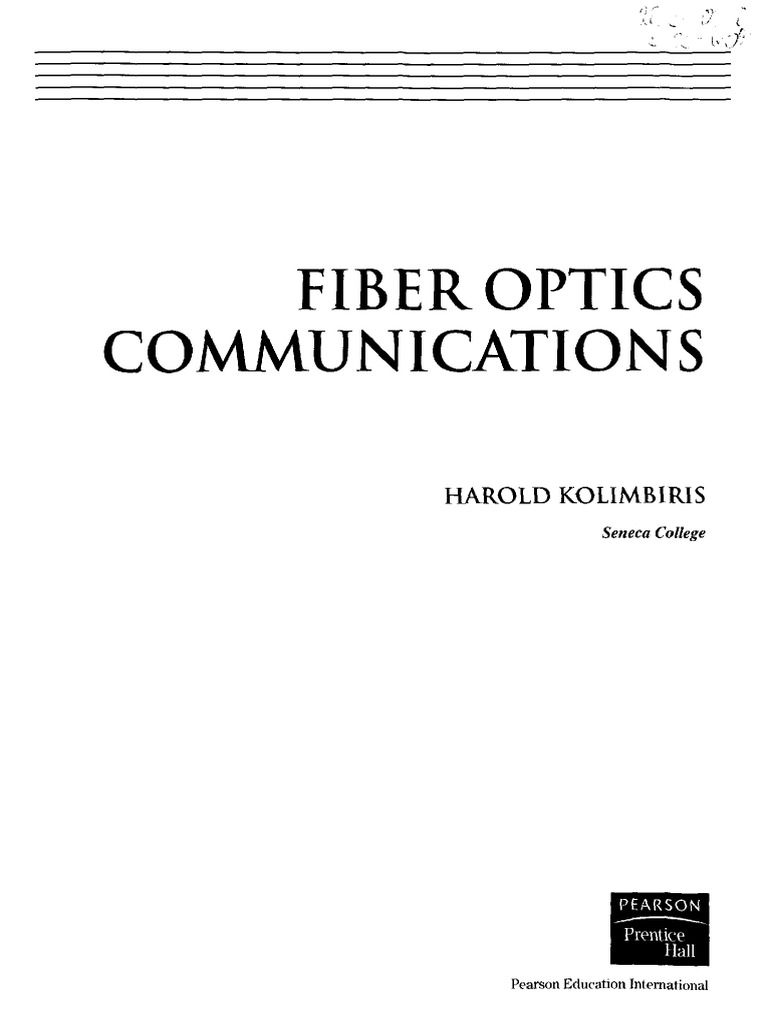 Harold Kolimbiris Fiber Optics Comunication PDF Optical Fiber Laser