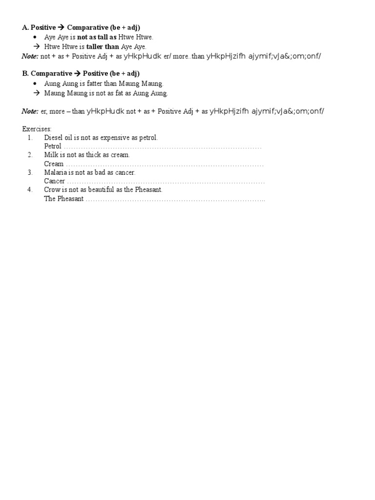 Degrees of Comparison | PDF | Language Arts & Discipline