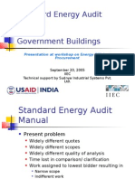 Standard Energy Audit Manual For Government Buildings: Presentation at Workshop On Energy Efficient Procurement