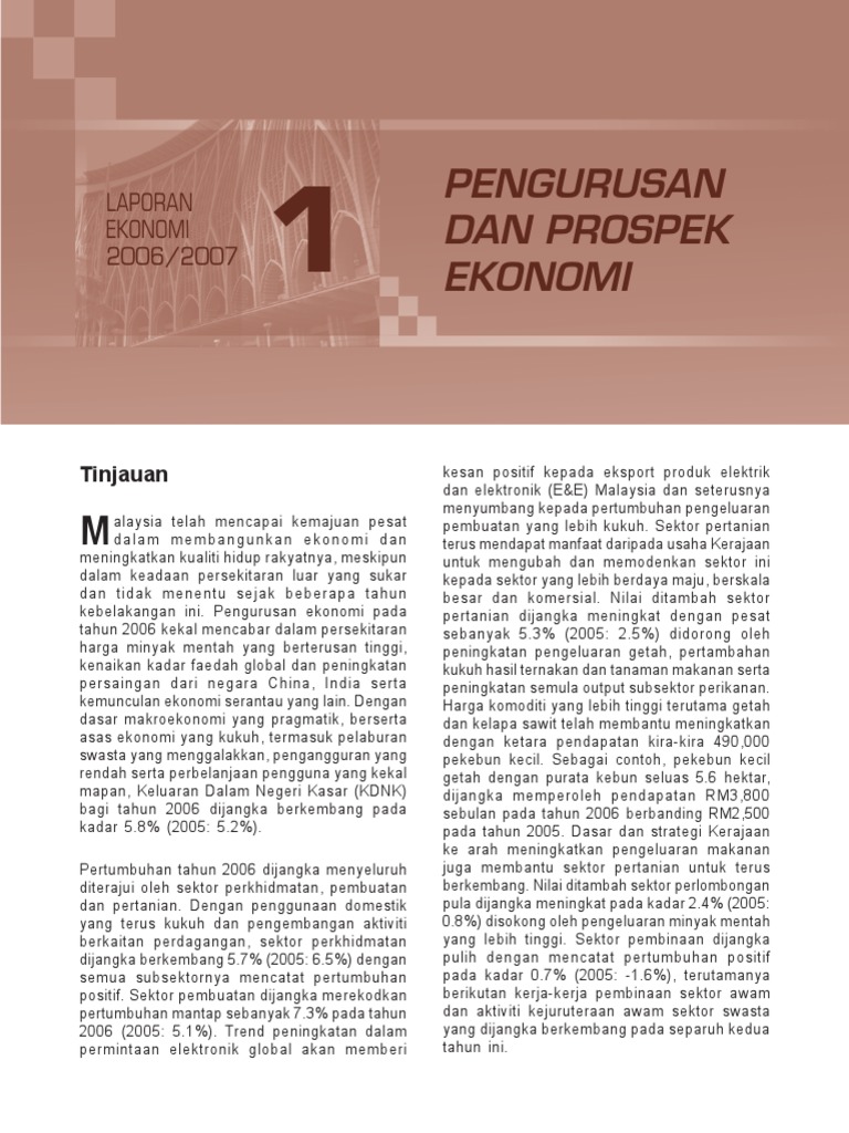 Bab 1 Pengurusan Prospek Ekonomikal