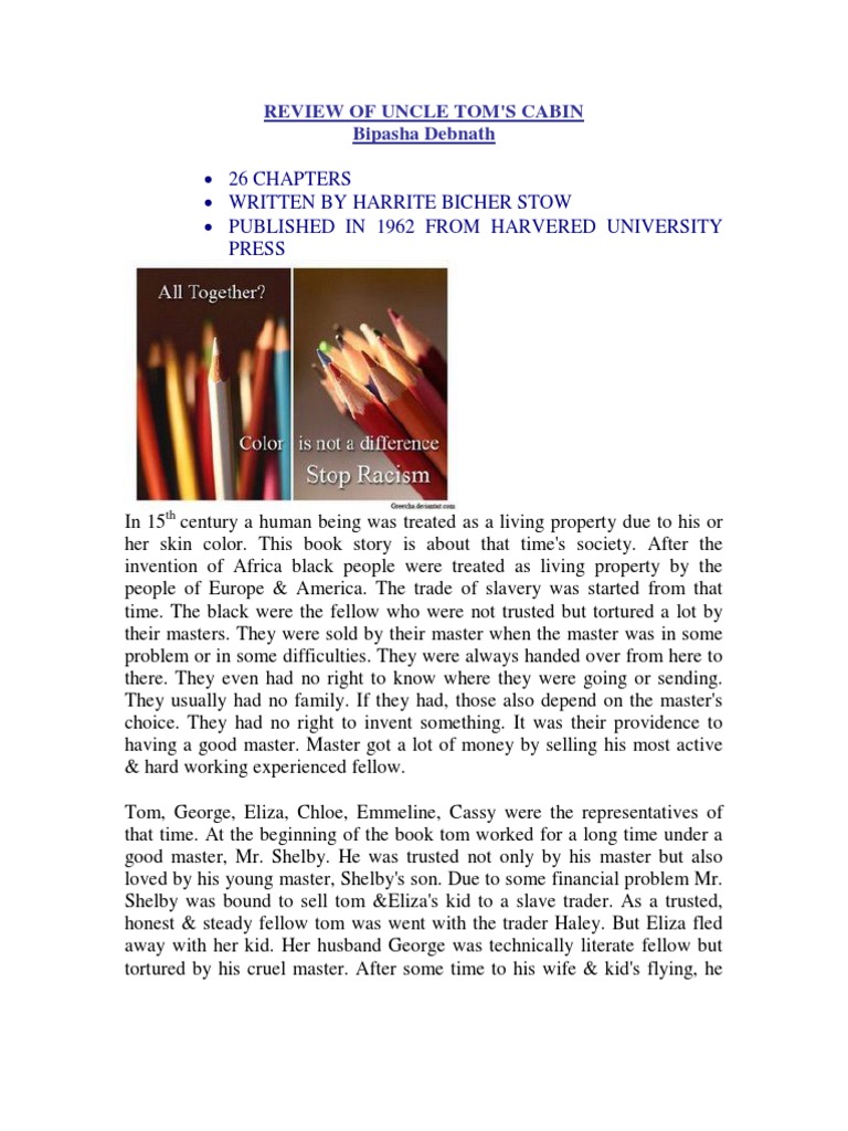 Book Review Of Uncle Tom S Cabin Uncle Tom S Cabin Slavery