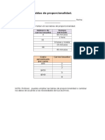 Matemáticas - Tablas de Proporcionalidad 2