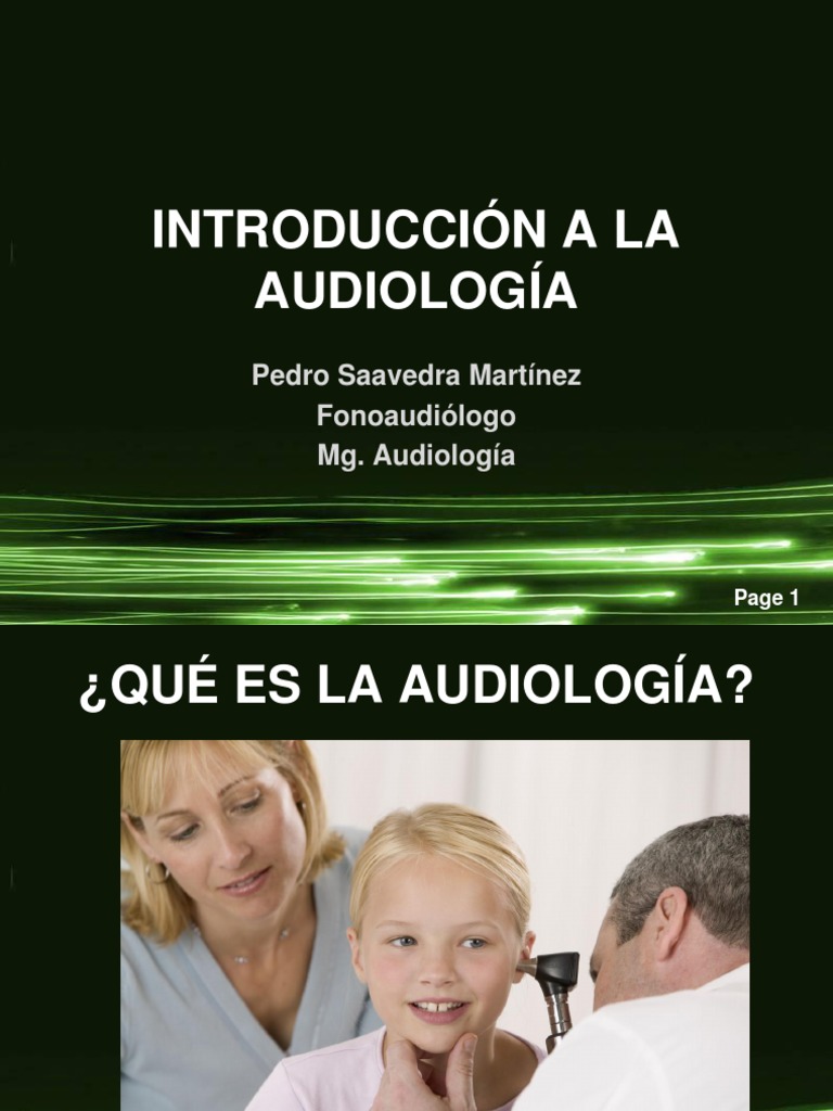 Introducción A La Audiología Pdf Patología Del Habla Y Lenguaje