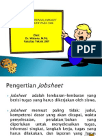 Panduan Penyusunan Jobsheet Mapel Produktif Pada SMK