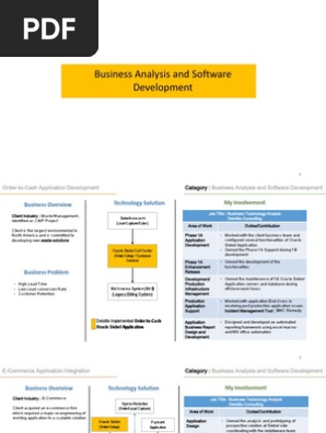 Business Analysis and Software Development