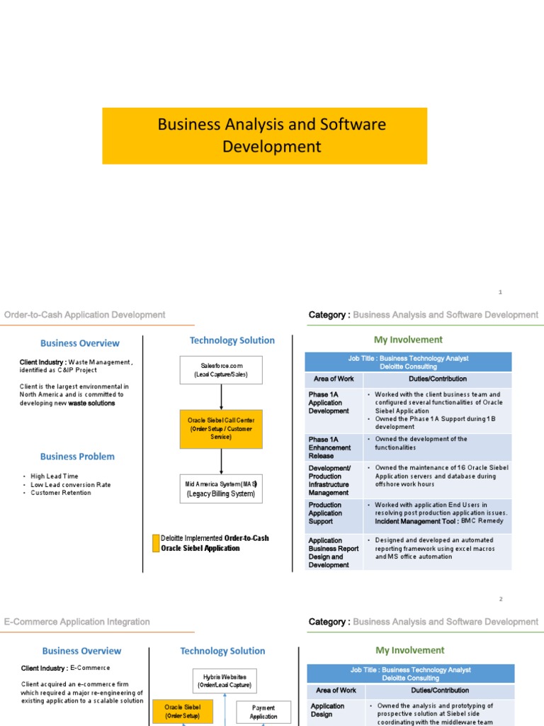 Business Analysis in Software Projects | PDF | Business Analysis ...