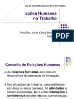 Relaçoes Humanas No Trabalho