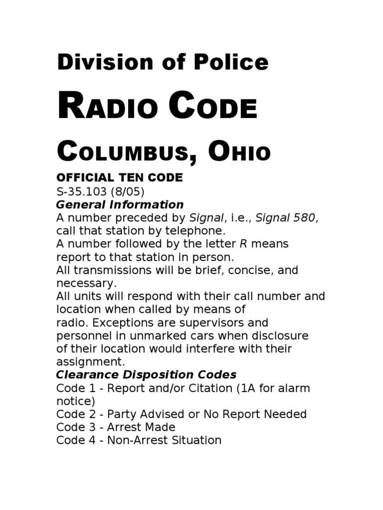 columbus-division-of-police-10-codes-pdf-robbery-misconduct