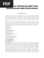 Download Makalah Kenaikan Bbm Dan Pembatasan Bbm by Aguz Pu SN233458085 doc pdf