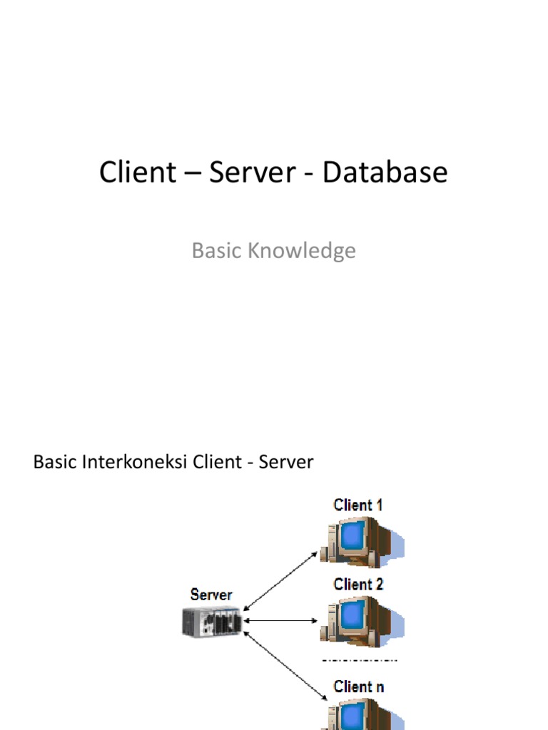 Client - Server - Database | PDF