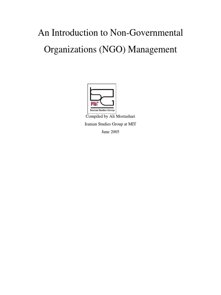 An Introduction To Non-Governmental Organizations (NGO) Management ...