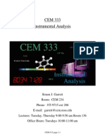 CEM 333 Instrumental Analysis