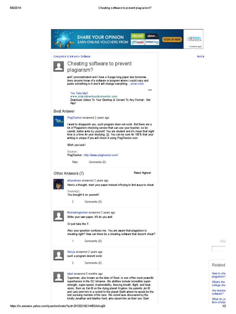 Cheating Software To Prevent Plagiarism | PDF | Dc Comics | Characters ...