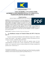 Cittadinanza Europea: Un Lungo Iter Giuridico Non Sostenuto Da Un'adeguata Partecipazione Democratica