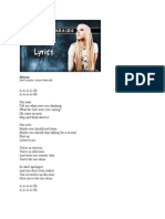 Alone: (Avril Lavigne, Lukasz Gottwald)