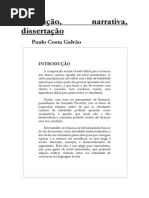 Descrição, narrativa, dissertação