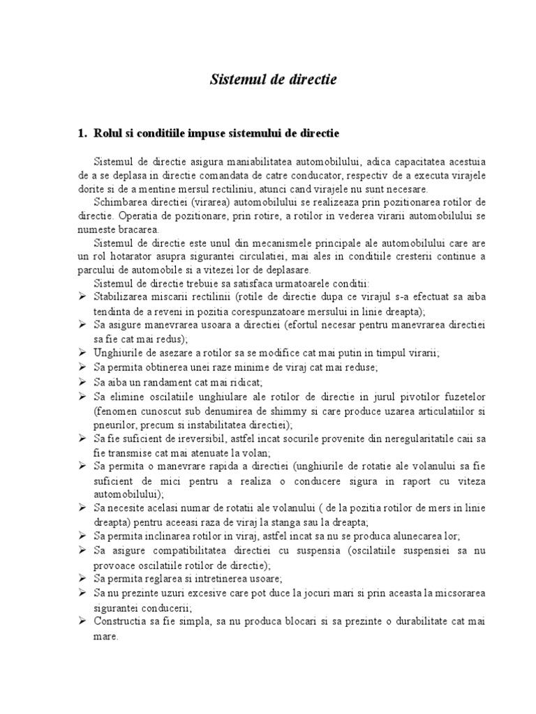 Sistemul de Directie | PDF