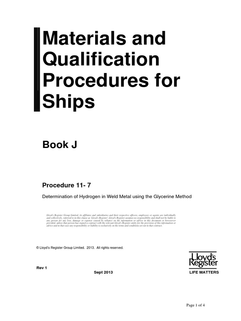 Materials and Qualification Procedures For Ships Book J PDF
