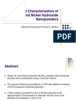 Synthesis and Characterization of Nickel and Nickel Hydroxide Nanopowders