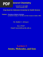 Lecture 2 - Atoms, Molecules, and Ions