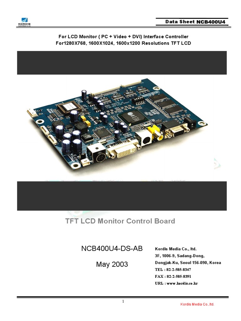 Lg LED Monitor Circuit Diagram | Electrical Connector | Video