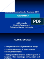 Grammar: Licensure Examination For Teachers (LET)