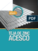 Ficha Tecnica - Teja Zinc