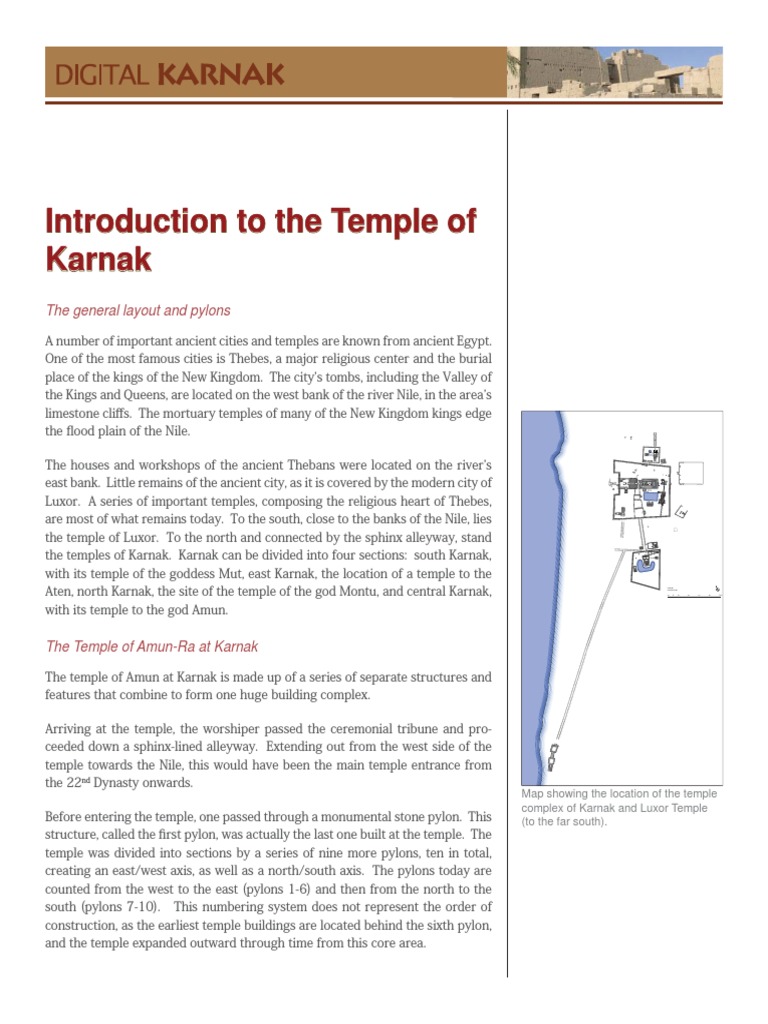 Karnak Temple Complex Overview | PDF