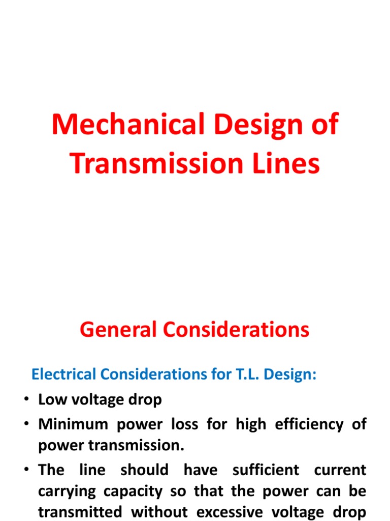Mechanical Design of Transmission Lines PDF Electrical Conductor