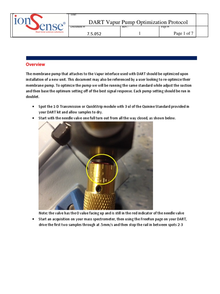 DART Pump Setup Guide | PDF | Pump | Chemistry