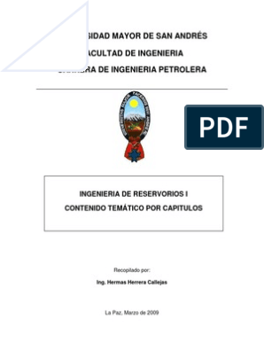 Ingenieria De Reservorios I Petroleo Deposito De Petroleo