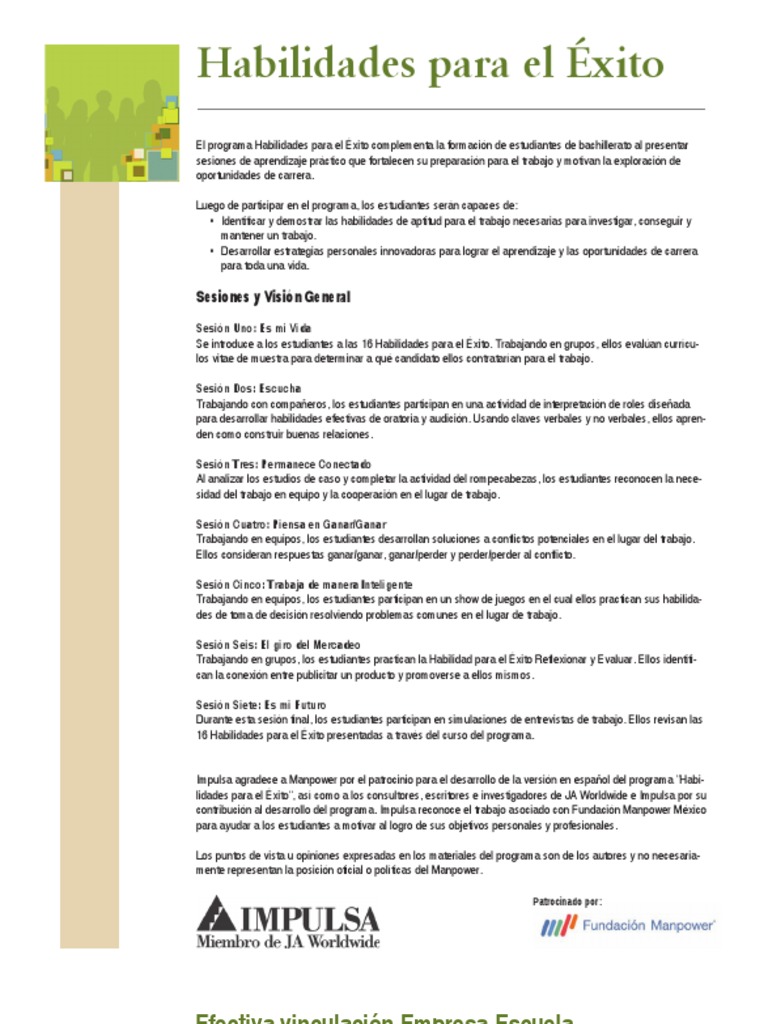 Habilidades para el Éxito en Estudiantes | PDF | Comunicación | Marketing