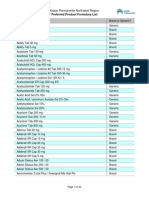 Preferred Product Formulary List: Kaiser Permanente Northwest Region