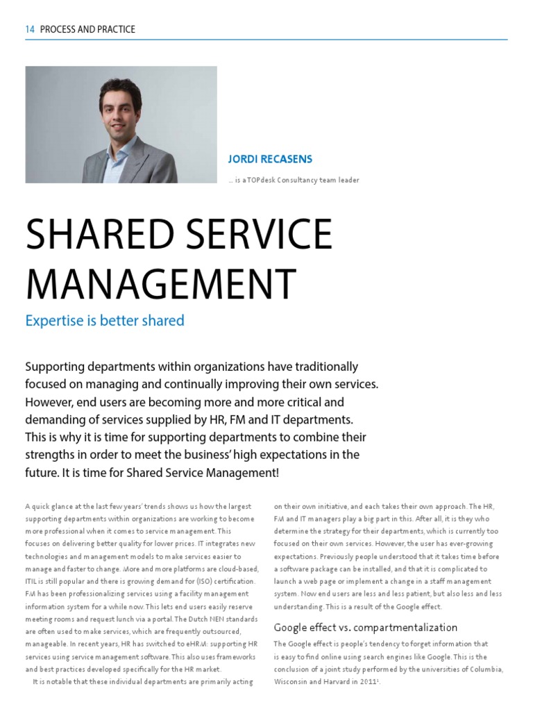Shared Service Management Strategies | PDF | Google | Strategic Management