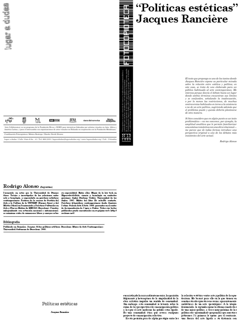 Jacques Ranciére | PDF