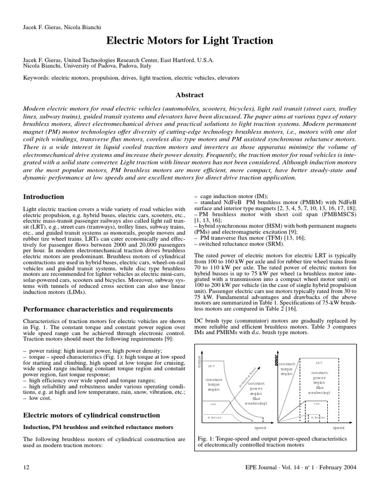 Traction Motor Characteristics Overview | PDF | Electric Motor | Engines
