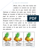 Comprensión Lectora Directa. Seguir Las Instrucciones. 1º Ciclo EP 0