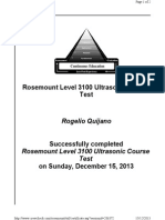 Rosemount Level 3100 Ultrasonic Course Test: Rogelio Quijano