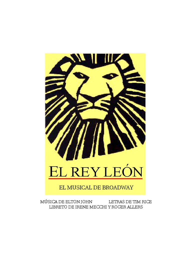 El Rey Leon - Libreto | Ocio