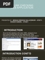 Url Link Checking Web Application: Presented By: Mensah Deborah Naa Ayorkor Bassah Samuel