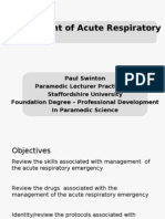 Management of Acute Respiratory