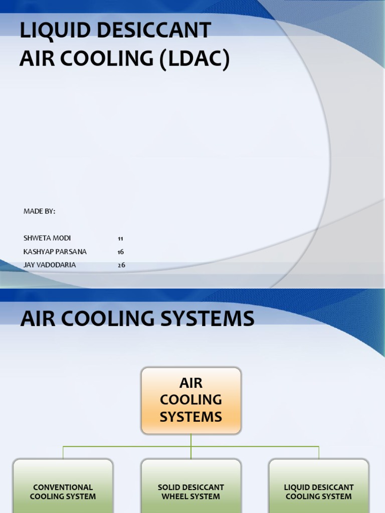 Liquid Desiccant Cooling System PDF Air Conditioning Humidity