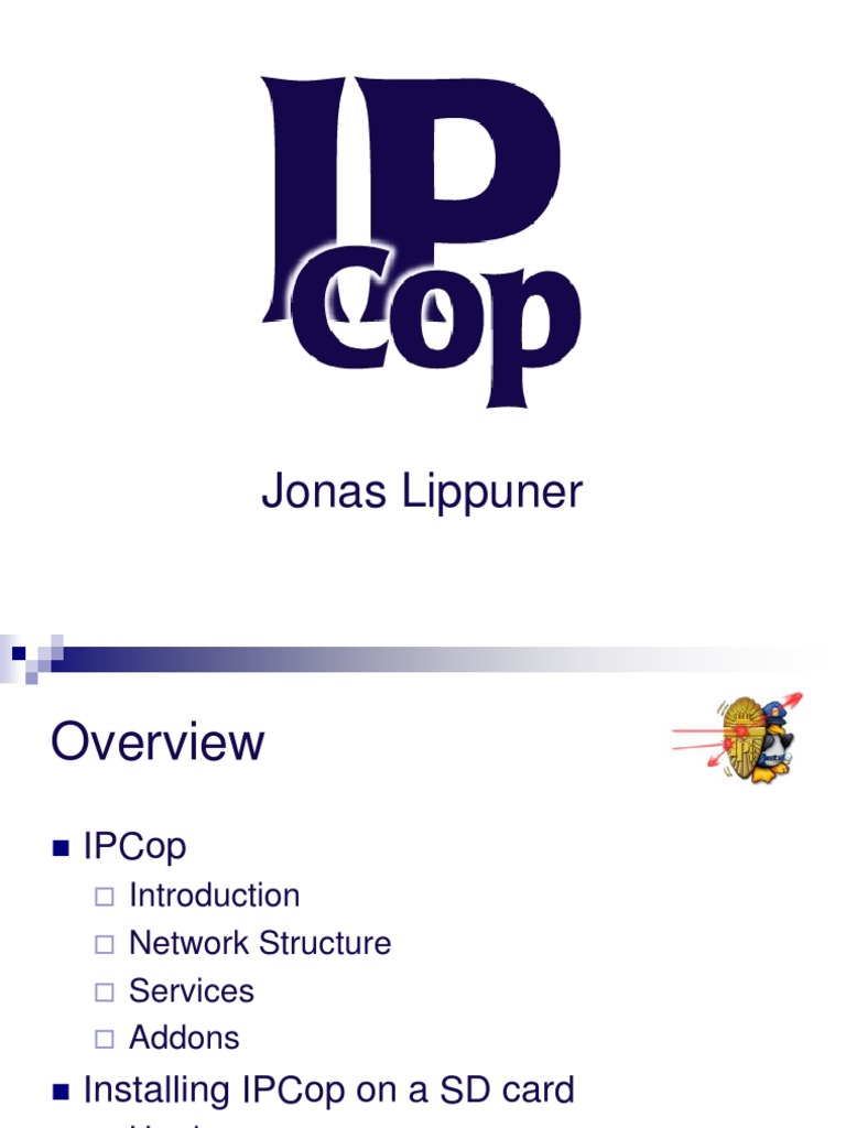 IPCop JonasLippuner | PDF | Computer Network | Proxy Server