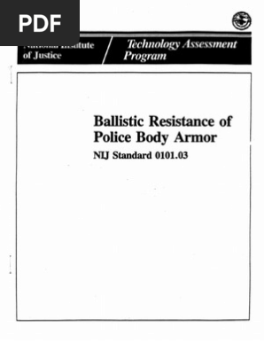 Ballistic Resistance of Police Body Armor (NIJ Standard 0101.03)