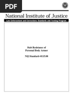 Stab Resistance of Personal Body Armor NIJ Standard–0115.00